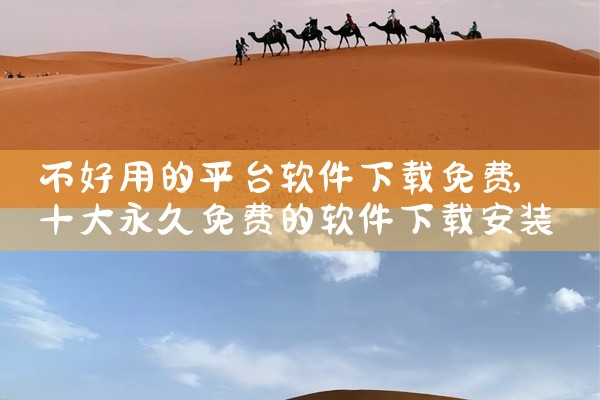 不好用的平台软件下载免费