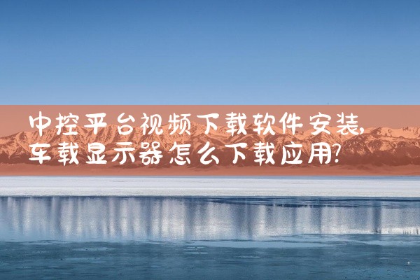 中控平台视频下载软件安装