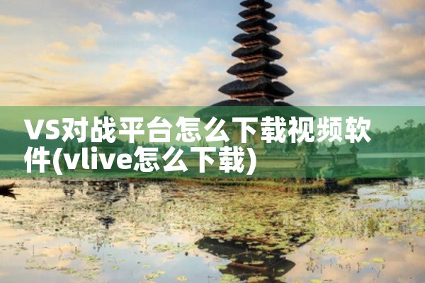 VS对战平台怎么下载视频软件